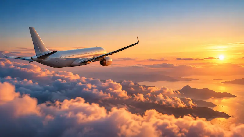 Avión sobre volando el mundo